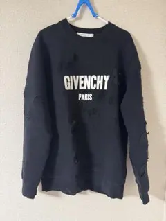 GIVENCHY ブラック スウェット デストロイトレーナースウェット　美品のサムネイル