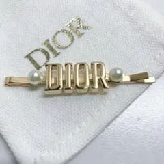 極美品✨　ChristianDior ヘアピン　パール　ゴールド　現行