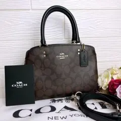 極美品☆COACHコーチ 2wayショルダーバッグ ブラウン レザー