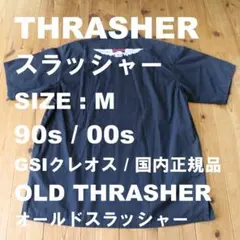 【名作】OLD THRASHER スカルウィング ワークシャツ M ジップフライのサムネイル