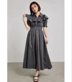 ‪☆rienda フロントジップハーフスリーブシャツワンピース‪☆