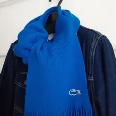 LACOSTE ラコステ ニットマフラー ブルー