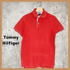 トミーヒルフィガー ポロシャツ 鹿の子ポロ ロゴボタン フラッグワンポイント