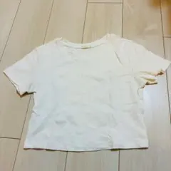 GU 半袖クロップド丈Tシャツ Sサイズ 白