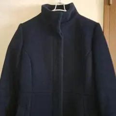 最終お値下げ‼️【組曲】ネイビー ハイネック ロングコート