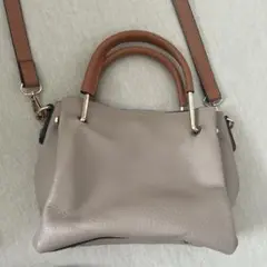 アーバンリサーチ　ベージュ レザー 2WAY ショルダーバッグ