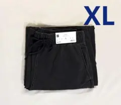 GUデニムスウェットバレルレッグパンツXLサイズダークグレー　新品　ジーユー