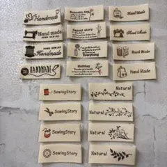 布タグ　同サイズ　いろいろミックス　セット 20枚