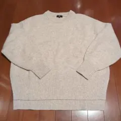 PLST エクストラファインメリノウールミドルゲージクルーネックセーターS