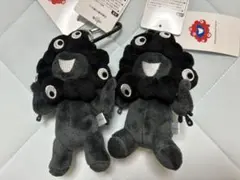 黒ミャクミャク 立ち•お座り カラビナ付きマスコット 2点セット