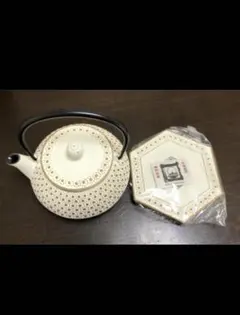 急須 カラーポット ポット敷セット アンシャンテ カモミール No.3 同型 南部鉄器 岩鋳 アンシャンテ ジャポン ENCHAN-THE JAPON