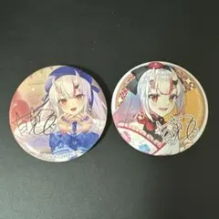 ホロライブ ローソンコラボ 百鬼あやめ 缶バッジ ２個セット 新品未使用品