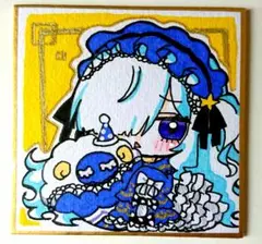 魔法少女ノ魔女裁判　まのさば　夏目アンアン 色紙 手描きイラスト