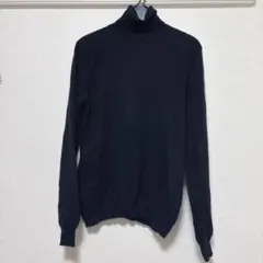 ALFALPHA ブラック　タートルネックニット