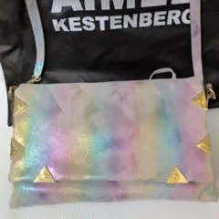 AIMEE KESTENBERG レザー　パーティー　クラッチ　ショルダー　ラメ