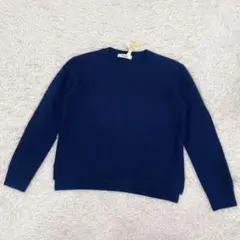 DOUDOU♡チャイニーズラクーン混　ニット　ブルー