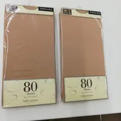 tutuanna ビューティタイツ 80デニール M-L ライトベージュ 2足