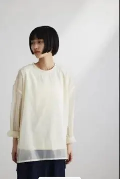 Style mixer シアー長袖プルオーバー