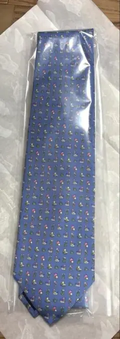 フェラガモ　ブルー　鴨