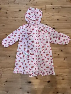 ハローキティ いちご柄 フード付きコート