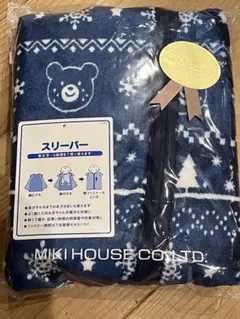 【新品】ミキハウス スリーパー フリース くま柄 新生児〜5歳 防寒