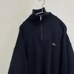 ラコステ　ハイネック　ハーフジップ　ニット　セーター