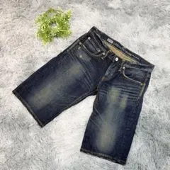 EDWIN デニム ショート パンツ XS ダメージ加工 カジュアル 普段使い