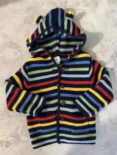 baby GAP ボーダー ニット カーディガン 12-18m