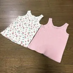 デニムダンガリー タンクトップ2枚セット 100cmのサムネイル