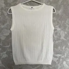 UNIQLO ノースリーブニット　ホワイト