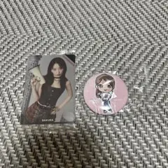 LE SSERAFIM SAKURA サクラ 缶バッジとカードセット
