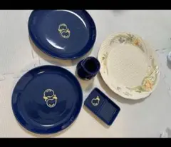 新品　有田焼　天つゆ　お皿　セット 4点　おまけ大皿