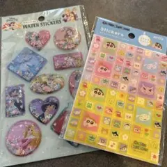 ディズニープリンセス クレヨンしんちゃんシール2点セット
