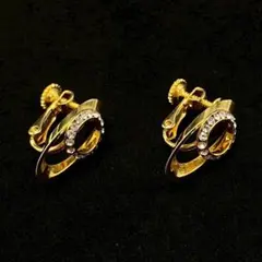 765遺品整理品　イヤリング　ダイヤ？　ジルコニア？　ゴールド？　金？　メッキ？