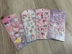 【4枚セット】サンリオキャラクターズ　ジュエルマシュマロステッカーズ