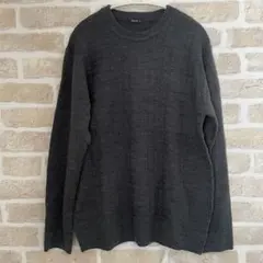 COMME CA ISM 薄手ニット メンズ Mサイズ チャコールグレー