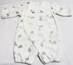 【新品タグ付】新生児 カバーオール ロンパース 50〜60 ゾウ柄 ベビー服