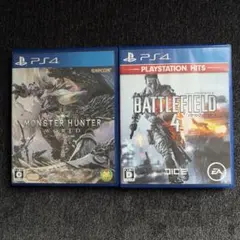 PS4 バトルフィールド4　PS4 モンスターハンター:ワールド2点セット