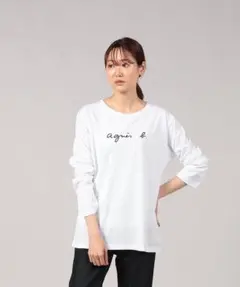 agnes b. ロゴ 長袖 Tシャツ ホワイト系 レディース 2