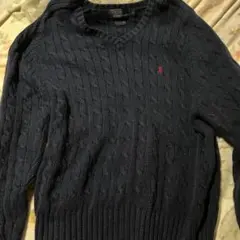 Polo by Ralph Lauren ネイビー ケーブルニット M