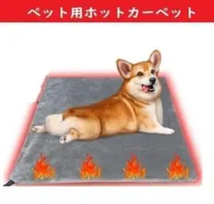 【グレー】 ホットカーペット ヒーター マット 8段階温度調節 50*40cm