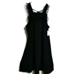 【新品未使用】moment+ ブラック キャミワンピース　サイズＬ