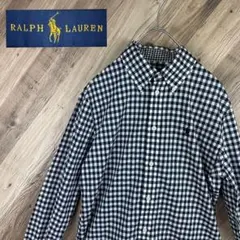 ラルフローレン　長袖シャツ　ブラウス　ポニー刺繍　ギンガムチェック　サイズ6