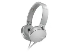 ソニー SONY グレイッシュホワイト ステレオヘッドフォン MDR-XB550 ソニーの重低音モデルヘッドホン MDR-XB550AP：見た目重視で選んだ