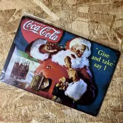 コカ・コーラ サンタクロース ブリキ看板