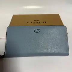 COACH コーチ 長財布 ブルー ロゴ C CJ884