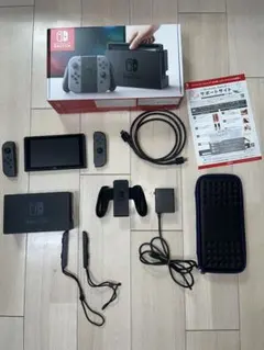 【ジャンク】Nintendo Switch通常モデル 付属品一式　クリアカバー付
