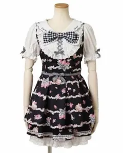 LIZ LISA Creamy Berry柄セットアップ ブラック