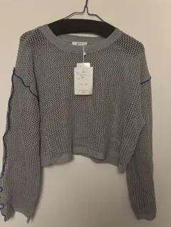 新品 メッシュニット グレー Lサイズ