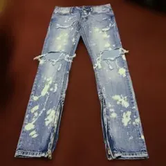 ミニマルmnml30インチクラッシュスキニーデニム